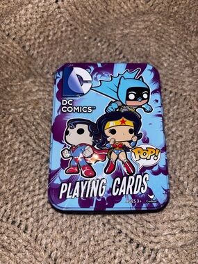 DC Comics Funko Pop! Playing Cards Tin Batman Superman Wonder Woman Cardinal NEW